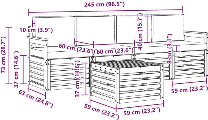 Immagine prodotto vidaXL Outdoor-Sofa