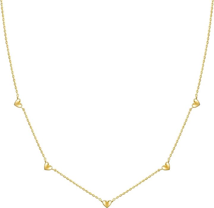 Glanzstücke München Damen Herz Sterling Silber gelbgold 35,0 cm Basiskette + 5,0 cm Verlängerung - 30286 (Sterling Silber, 35 - 40 cm)