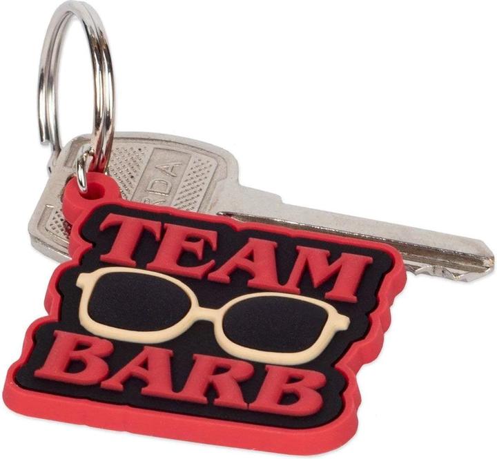 Actual product image Universal Textiles Team Barb rubber keyring