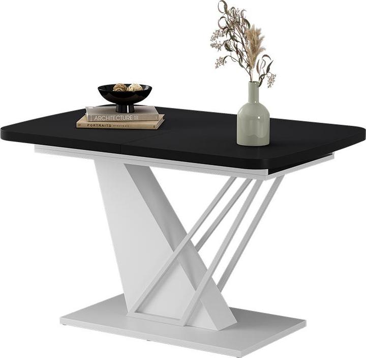 Actual product image Vicco Dining table Fenaro, Black/white/White, 120 x 80 cm extendable (120 x 80 x 77.40 cm)