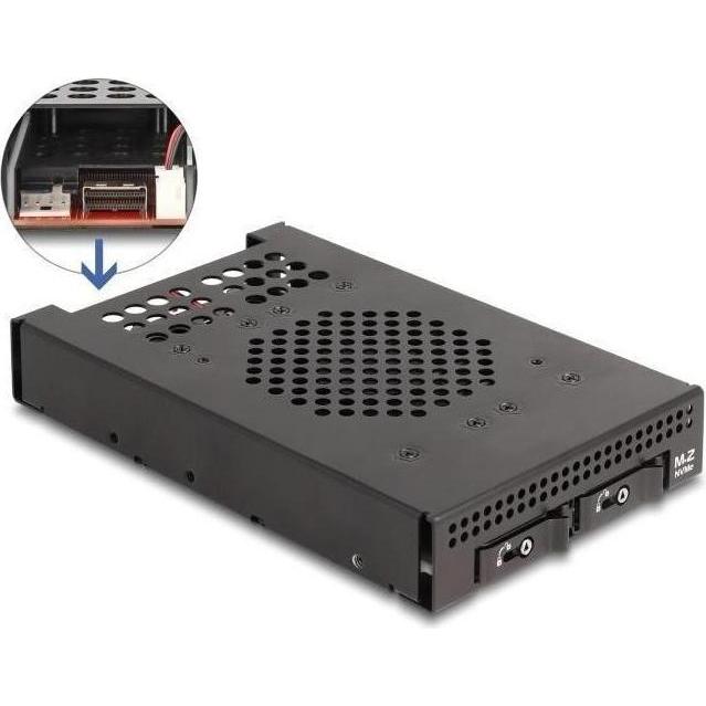 Delock 3.5? Wechselrahmen für 2 x M.2 NVMe SSD mit Slim SAS, SSD + Festplatte Zubehör