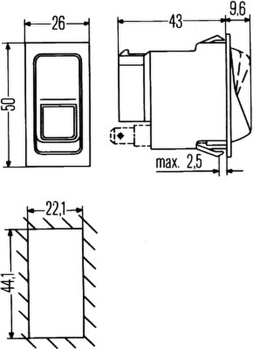 Actual product image Hella Switch for AEBI CASE IH GOLDHOFER MANITOU