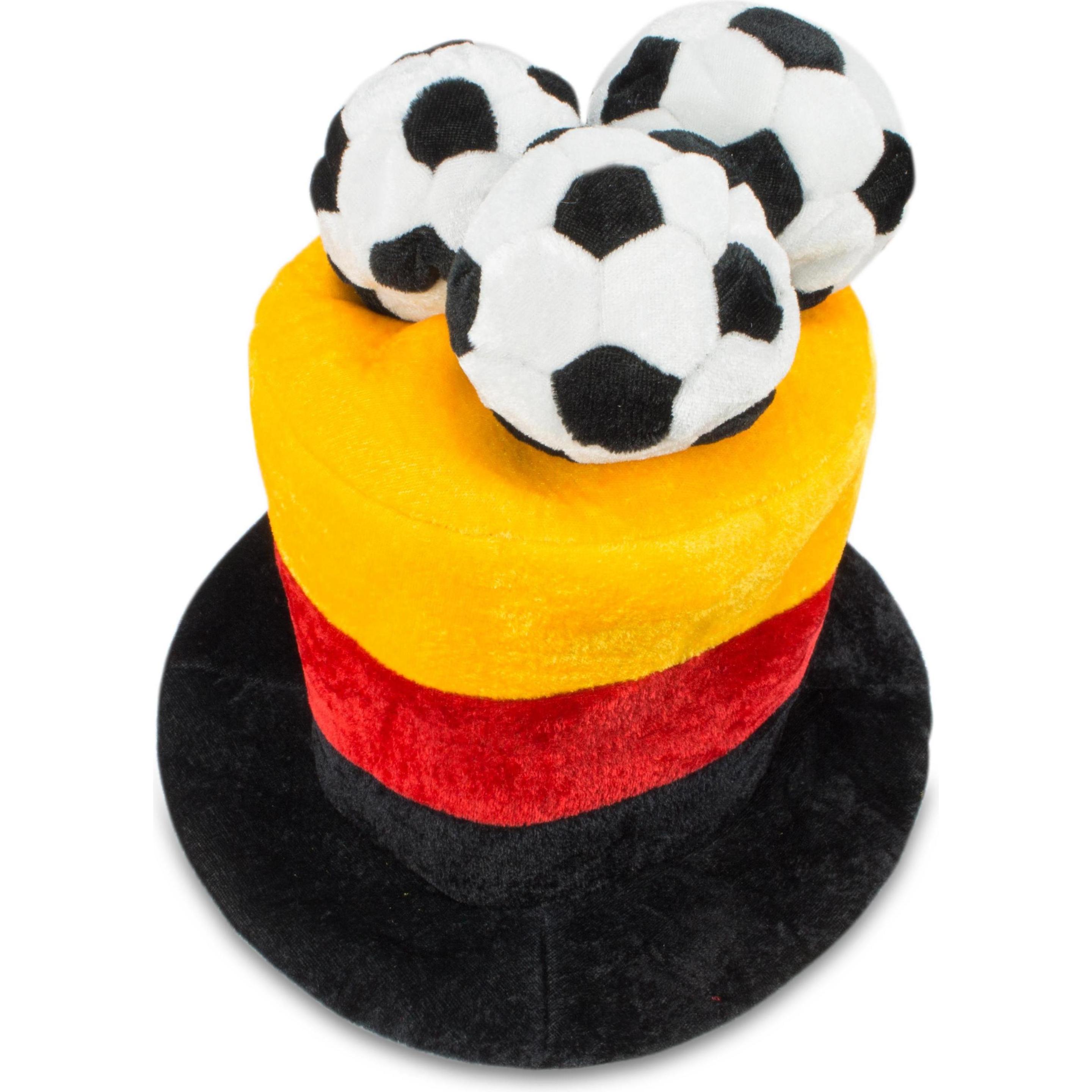 Thumbnail - Normani, Unisex, Hut, Fussball Fanhut Footy Frank, Rot, Schwarz, Gelb, (One Size)