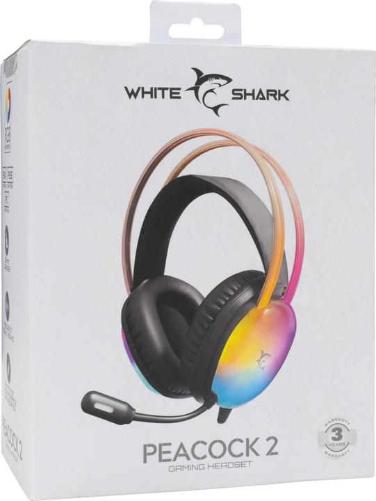 Actual product image White Shark Wired headphones GH-2444 Peacock-2 Black (Cable)