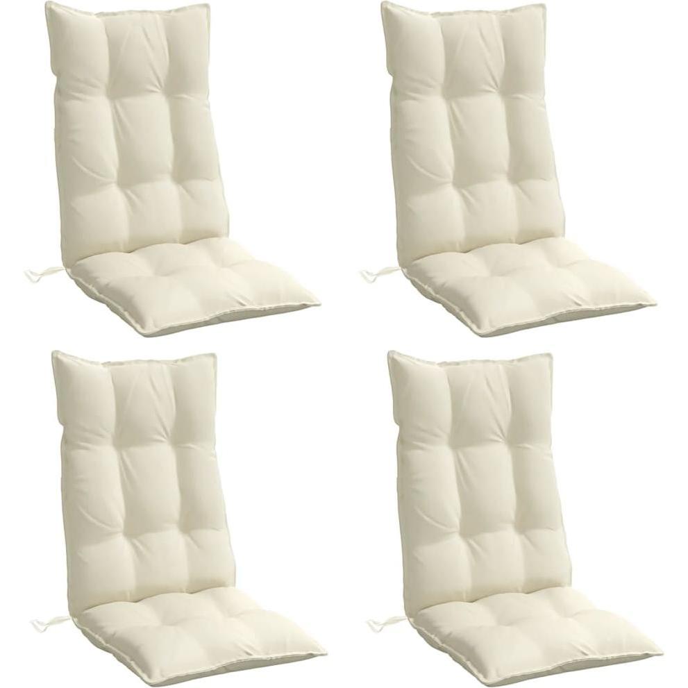 VidaXL, Sitzkissen, Hochlehner-Auflagen 4 Stk. Oxford-Gewebe (120 x 50 x 7 cm)