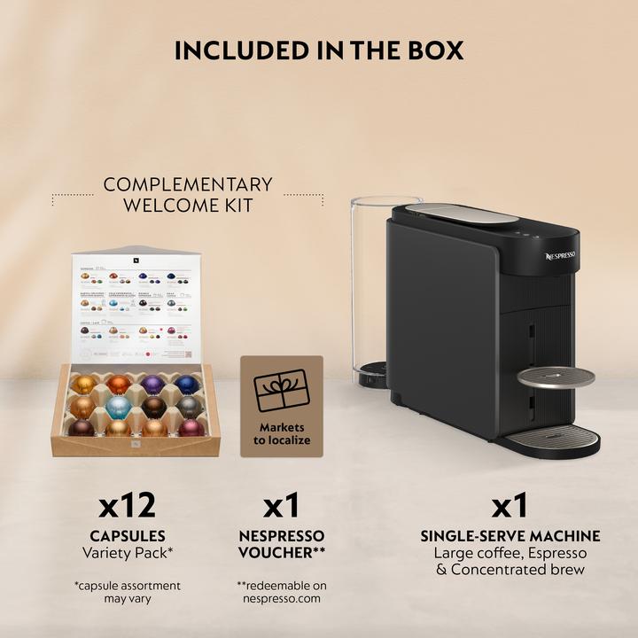 Actual product image De'Longhi Vertuo UP ENV200 Coffee machine with milk frother, grey-black (NESPRESSO Vertuo)