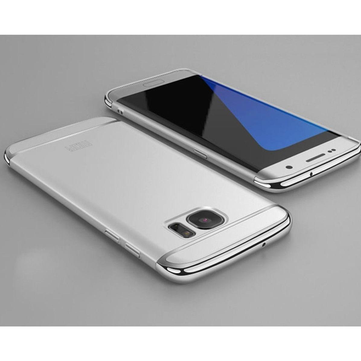 Thumbnail - König Design Handy Hülle Schutz Case für Samsung Galaxy S6 Bumper 3 in 1 Cover Chrom Silber (Samsung Galaxy S6), Smartph...