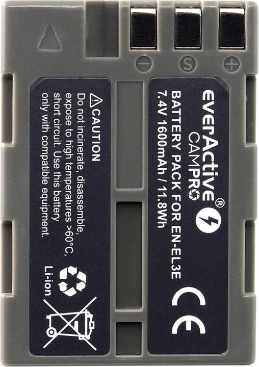 Produktbild Everactive Battery Replacement for EN-EL3e, 1600 mAh (EVB016) (Kamera Akku)