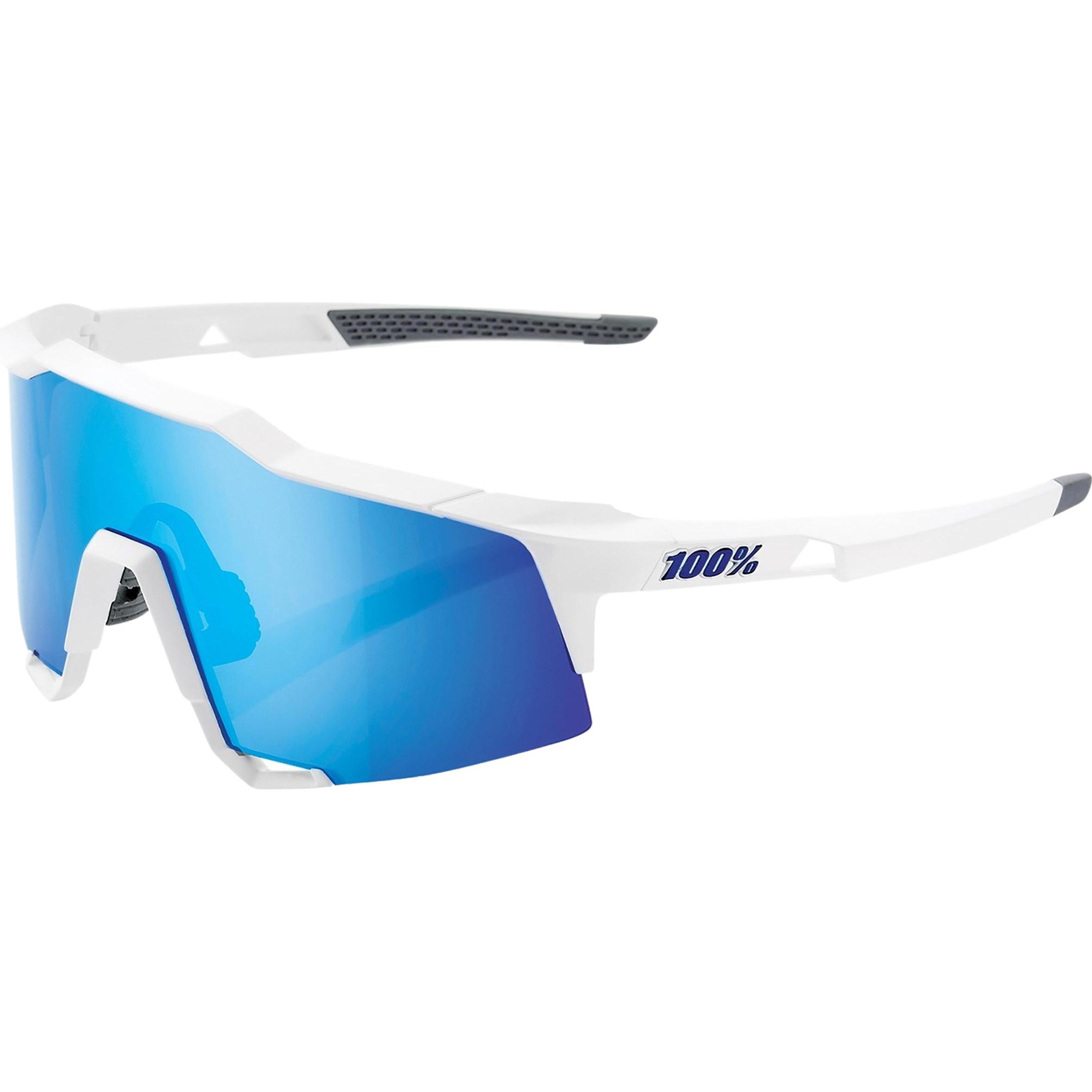 100%, Herren, Sportbrille, Speedcraft (Matte White, Blau), Blau, Weiss