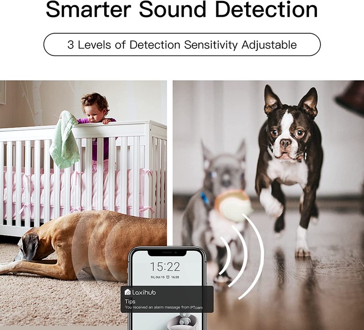 Actual product image Laxihub PTCam-32 Indoor 5G Wi-Fi 1080P Pan Tilt Zoom Privacy Camera with 32 Card