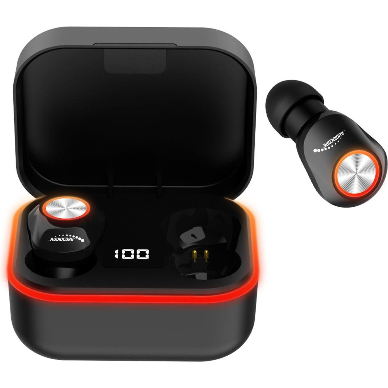 Audiocore AC580 TWS Bluetooth In-Ear-Kopfhörer mit Ladestation und integriertem Mikrofon Touch-Technologie Kab (ANC, Kab...
