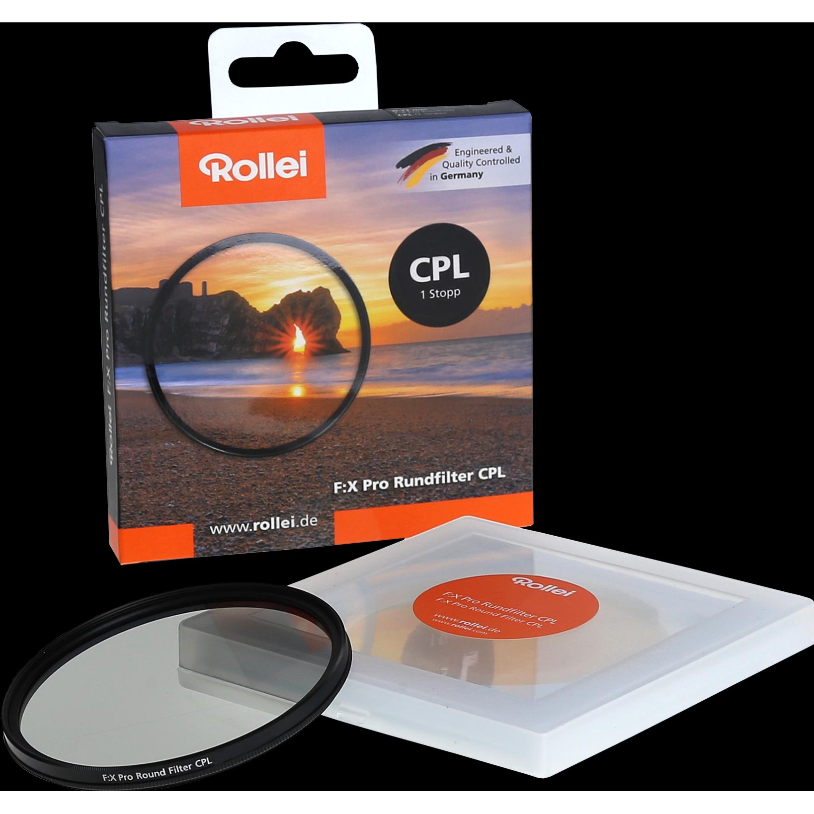 Thumbnail - Rollei F:X Pro Rundfilter CPL 52 mm (52 mm, Polarisationsfilter, 58 mm), Objektivfilter, Schwarz, Transparent