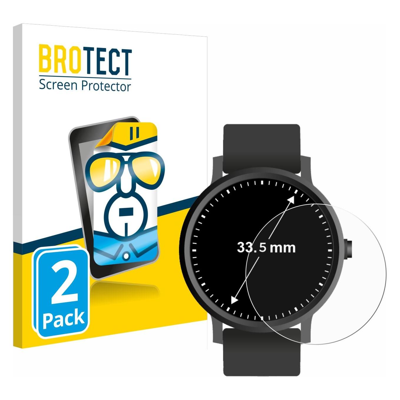 Brotect Schutzfolie Displayschutz Klar, Smartwatch Schutzfolie, Transparent