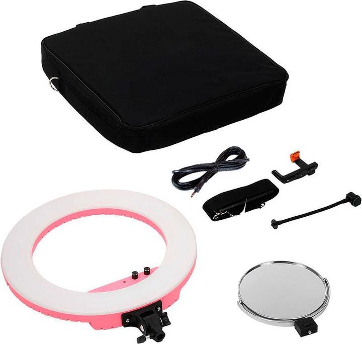 Image du produit Caruba Vlogger 18 pouces ronde LED Set PRO avec sac rose (Éclairage annulaire)