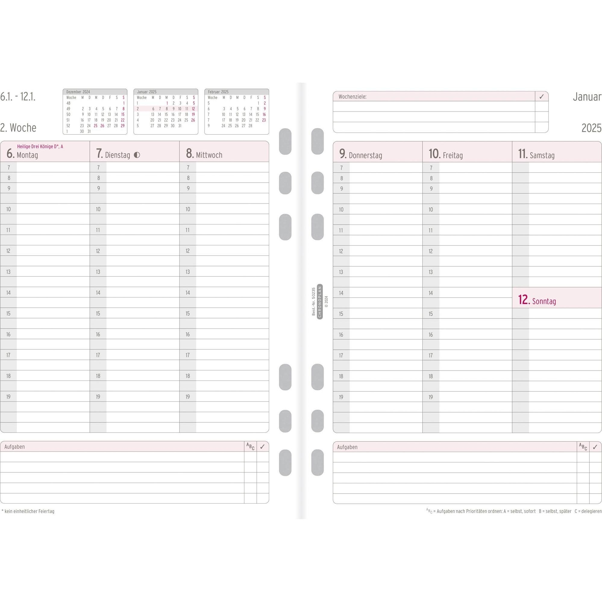 Thumbnail - Chronoplan, Agenda, Wochenplan (A5, Deutsch)