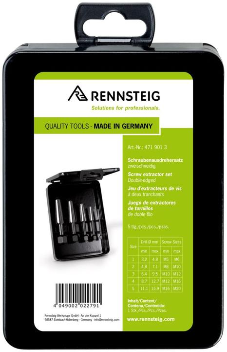 Produktbild Rennsteig Schraubenausdreher-Set