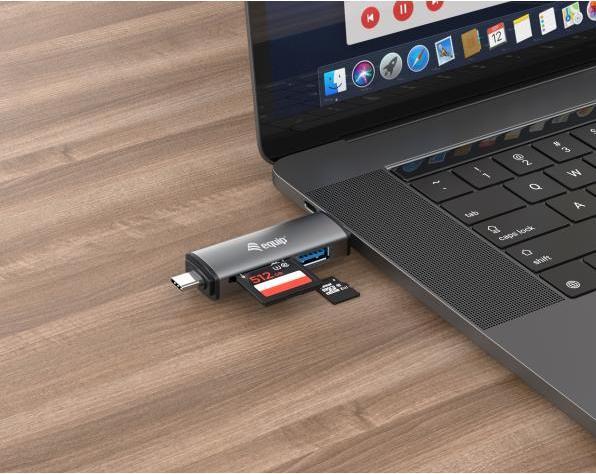 Produktbild equip USB 3.0 HUB Kartenleser (USB-C, USB 3.0)
