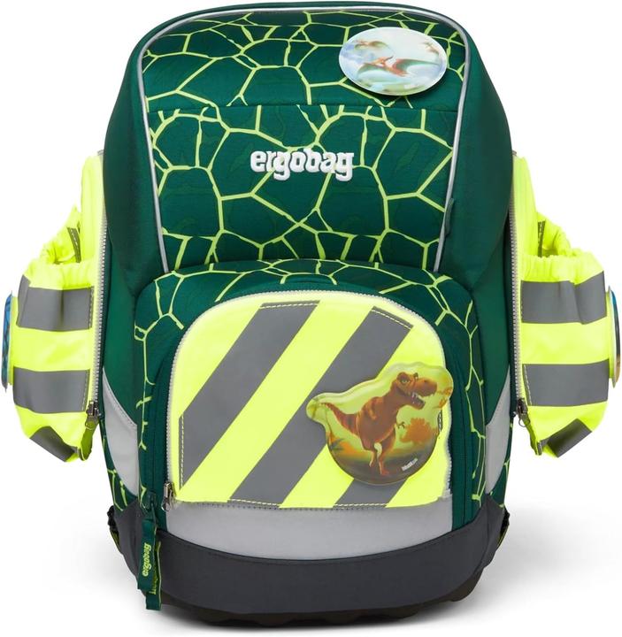 Actual product image Ergobag Fluo-Zip Set with Reflector and Side Pockets Yellow