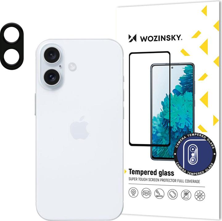 Actual product image Wozinsky Full Camera Glass 9H tempered glass for the iPhone 16 camera (1 pcs., Apple iPhone 16)