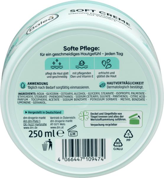 Produktbild dm Balea Soft Creme (Körpercreme, 250 ml)
