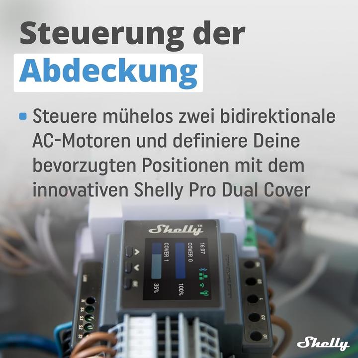 Productafbeelding Shelly Pro Dual Cover PM (Schakelaandrijving)