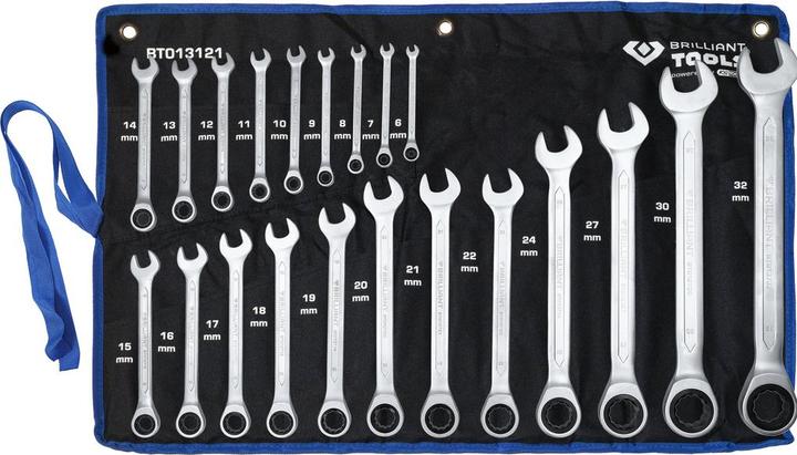 Produktbild KS Tools Ratschenringschlüssel-Satz (10 mm, 11 mm, 12 mm, 13 mm, 14 mm, 15 mm, 16 mm, 17 mm, 18 mm, 19 mm, 20 mm, 21 mm, 22 mm, 24 mm, 27 mm, 30 mm, 32 mm, 6 mm, 7 mm, 8 mm, 9 mm)