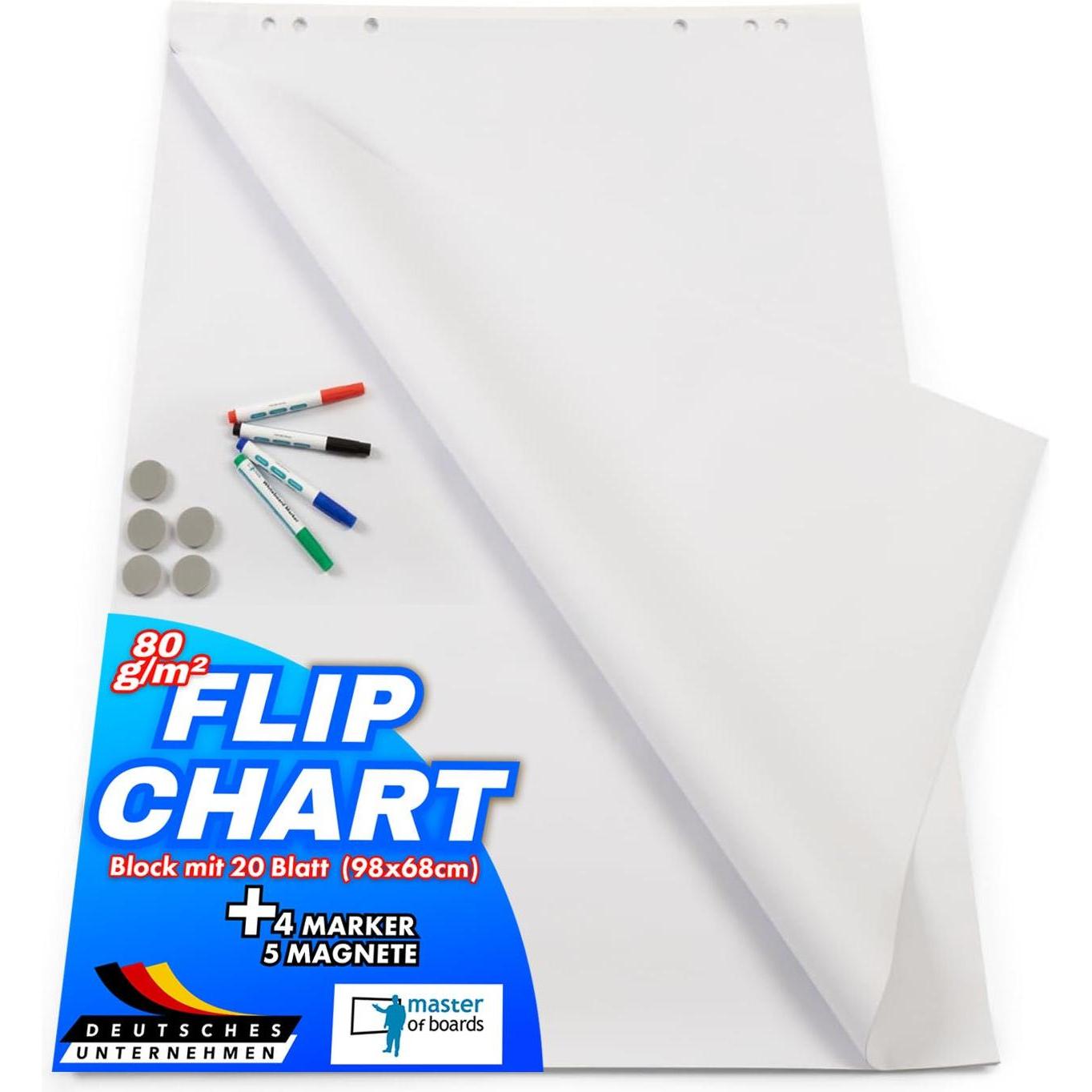 Thumbnail - Master of Boards, Präsentationstafel, Flipchart-Set (68 x 98 cm)