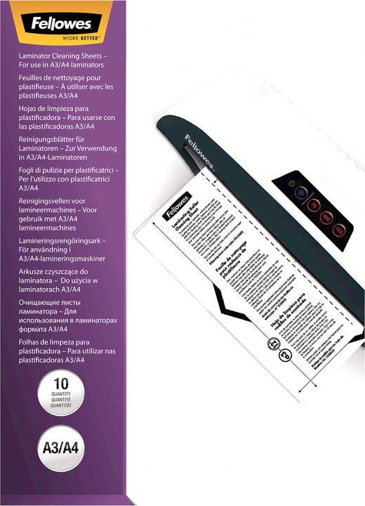 Produktbild Fellowes Reinigungs- und Schutzkarton, 10er Pack (A4, 10 Stück, 125 µm)