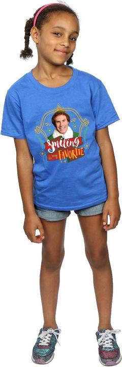 Actual product image Elf Girls Buddy Smiling Cotton T-Shirt (128)