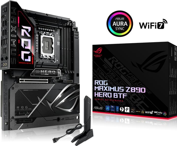 Produktbild ASUS Rog Maximus Z890 Hero Btf (LGA 1851, Intel Z890, ATX)