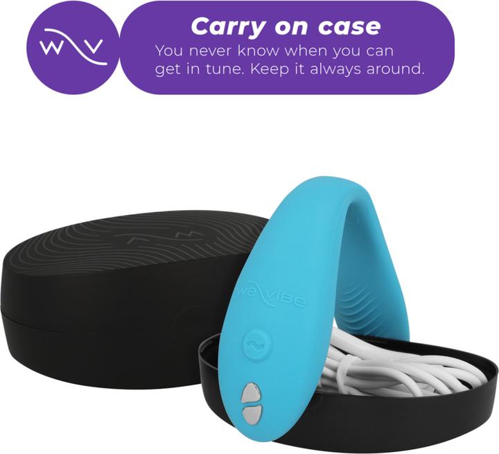 Actual product image We-Vibe Sync Go Remote Control Rechargeable Clitoral and G-Spot Vibrator (Blue)
