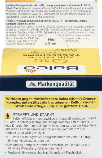 Actual product image dm Balea Q10 (50 ml, Day cream, SPF 15)