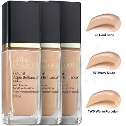 Actual product image Estée Lauder Estee Lauder Futurist Aqua Brilliance™ Makeup SPF 20 - Moisturizing Foundation, 1N1 Ivory Nude, 30 m (1N1 Ivory Nude)