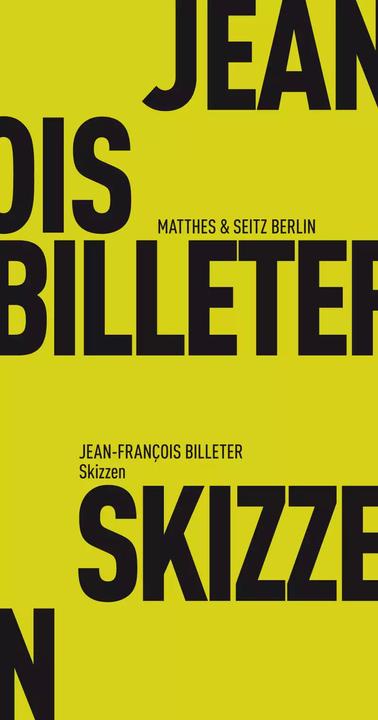 Produktbild Skizzen (Deutsch, Jean F. Billeter, 2018)
