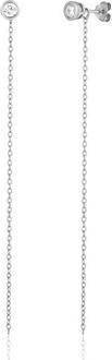 Produktbild JVD - Long silver earrings 2 in 1 with zircon SVLE1848X75BI00