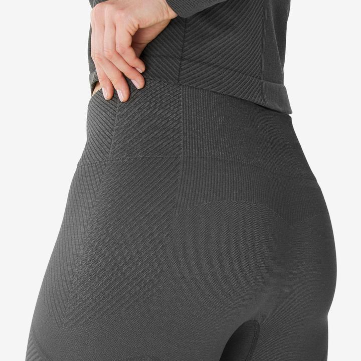 Produktbild Wedze Skiunterwäsche Funktionshose Damen warm dehnbar 3/4 Länge - BL 900 Tech grau (M)