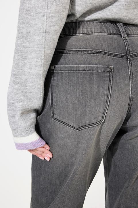 Immagine prodotto Ulla Popken Boyfriend jeans con effetto sdrucito, elasticizzazione e cinque tasche (52)