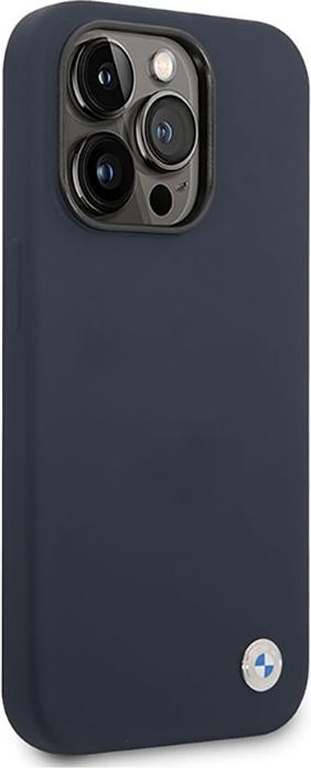 Produktbild BMW Etui BMHMP14LSILNA iPhone 14 Pro 6,1" granatowy/navy Silicone Metal Logo MagSafe (Apple iPhone 14 Pro)