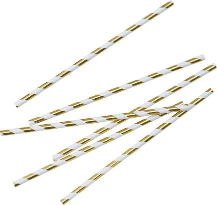 Produktbild Ginger Ray Gold Metallic Paper Strohhalme 25er Set (25 x)