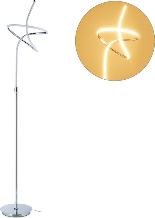 Immagine prodotto Relaxdays Lampada da Terra LED, Design Moderno & Stravagante (1800 lm)
