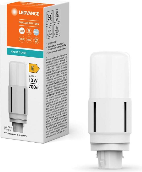 Immagine prodotto Ledvance Lampada compatta a LED (G24d, 5.50 W, 700 lm, 1 x, E)