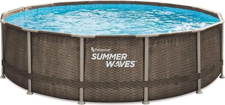 Summer Waves Zwembad Donker Dubbel Rotan Elite Frame 427X107Cm (457 x 122 cm)