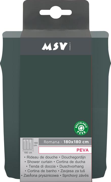 Image du produit Steinbach Rideau de douche Peva 180x180cm Romana Dark Green (180 x 180 cm)