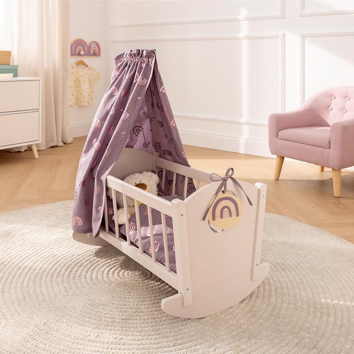 Actual product image Howa Doll's Cradle Doll's Bed Rainbow