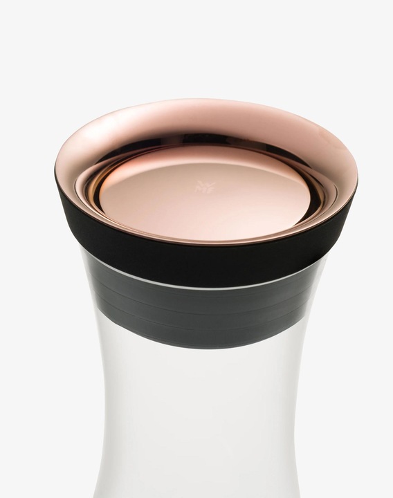 Productafbeelding WMF Waterkaraf 1l Glazen karaf Basic Kanteldeksel CloseUp Sluiting (1 l)