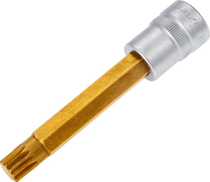 Produktbild HAZET Schraubendreher-Steckschlüsseleinsatz 8808LG-10 ∙ Vierkant10 mm (3/8 Zoll) ∙ Innen Vielzahn P…