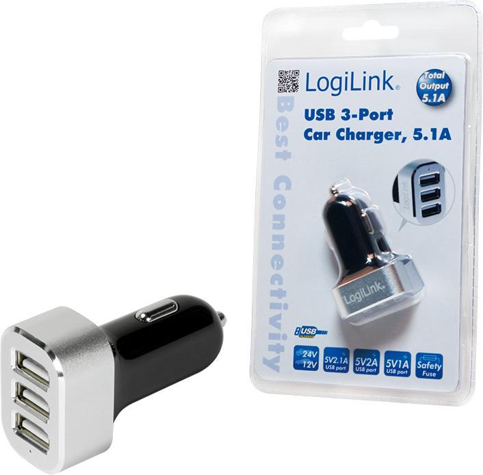 Actual product image LogiLink USB car power supply