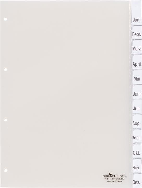 Actual product image Durable REGISTER 12 SHEETS WELDED 1-12 1 PC 681019