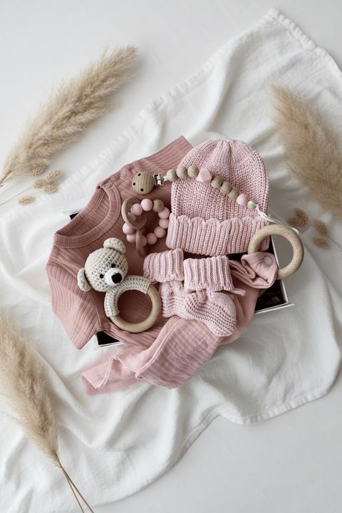 Actual product image Oykami Baby Geschenkbox Rosa "Palermo" heller Bär (0 Months)