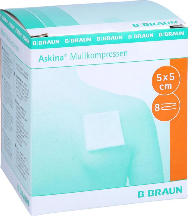 Produktbild Askina Mullkompresse 5cmx5cm steril